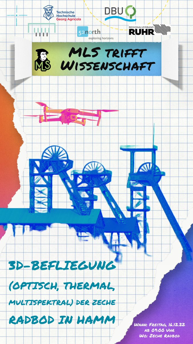 HammMls's tweet photo. Die #MLS trifft im #Projekt #MuM|#Indukult auf die #Wissenschaft #3D Befliegung der #ZecheRadbod 

@thgabochum @umweltstiftung @rvr_ruhr @dbmbochum @FiveTwoN #twlz #edunrw https://t.co/IYftIozmtx