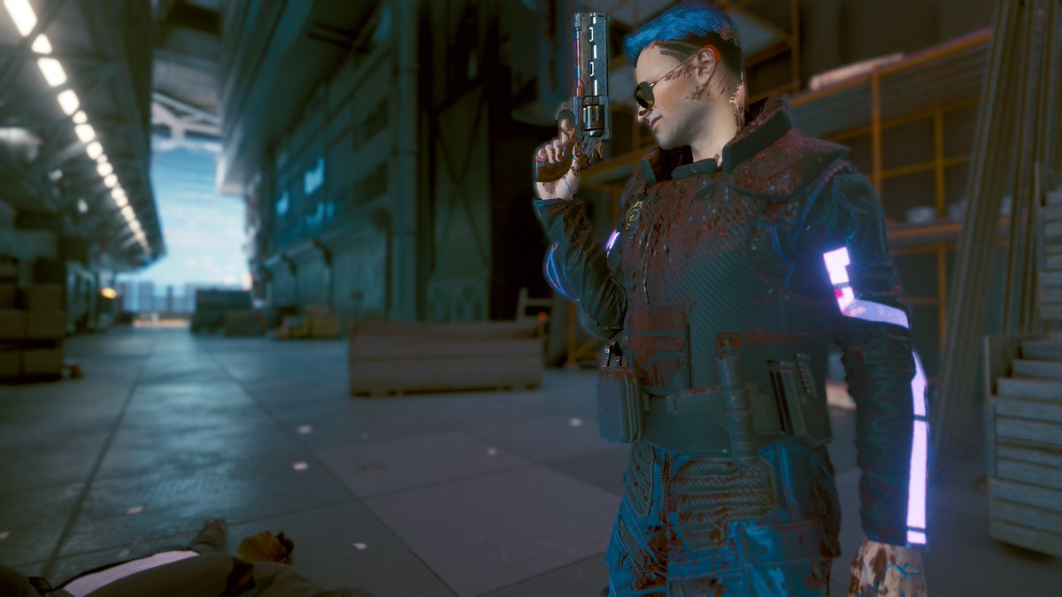 Blizzardforce's tweet photo. "Policework in this City, its never easy. And always bloody as hell. But I love my job.", Sergeant V. Smidt~
#Cyberpunk2077 #VirtualPhotography #MaleV #NightCity #VinceSmidt #Cyberpunk2077PhotoMode #WorldofVP #MaxTac #AUfanfiction #PoliceV https://t.co/mmeBDYNHPU
