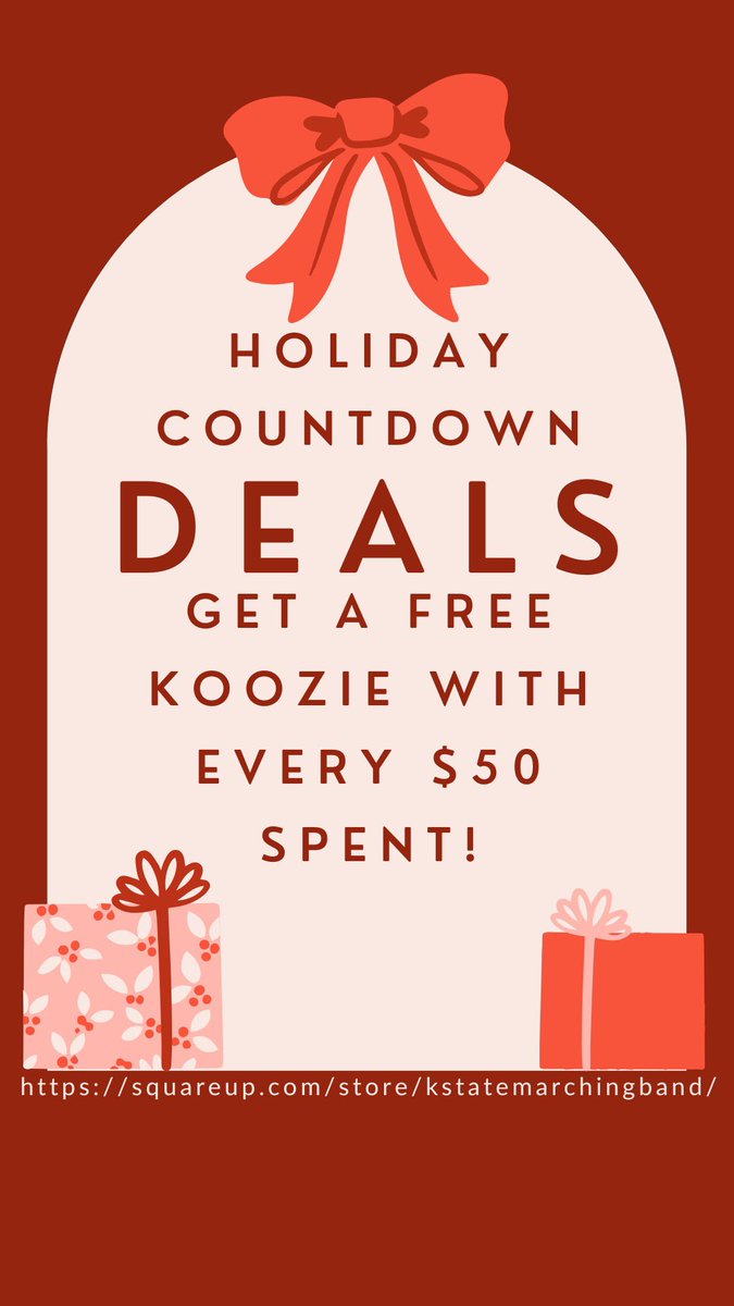 KsumbPrideStore's tweet photo. Our first Holiday Deal is spend $50 get a Free Uniform Koozie!Pride store link is at the bottom! https://t.co/8d9Znp640x
