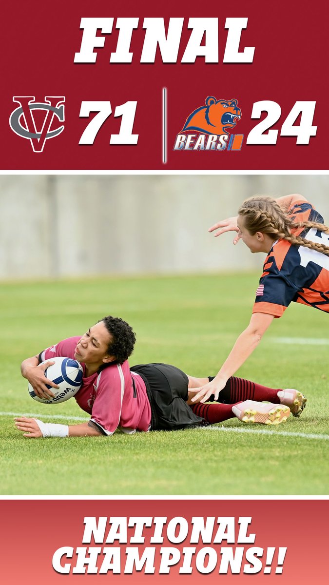 Vassar Athletics (@vassarathletics) on Twitter photo NATIONAL CHAMPIONS! <a href="/VC_Rugby/">Vassar College Rugby</a> wins its second straight title after defeating Coast Guard 71-24! NATIONAL CHAMPIONS! <a href="/VC_Rugby/">Vassar College Rugby</a> wins its second straight title after defeating Coast Guard 71-24!