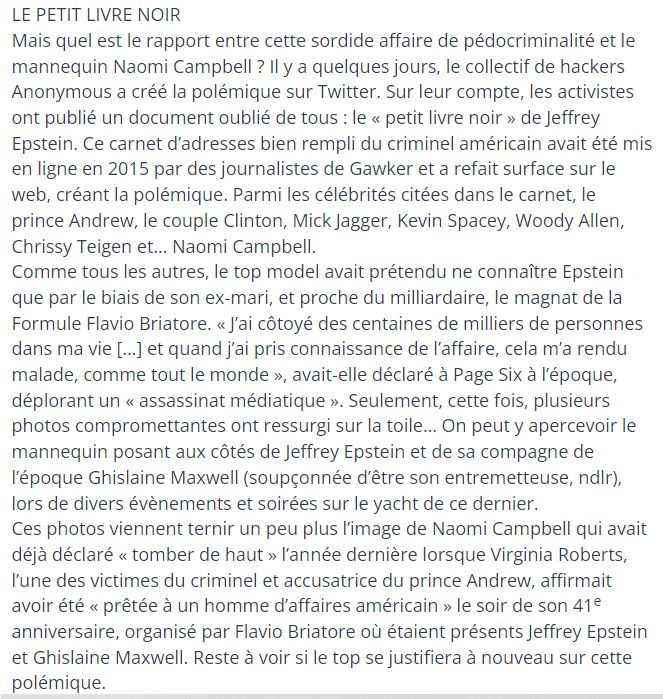LysBlueYou's tweet photo. @tata_clem Naomi Campbell
Naomi, non seulement liée au cercle restreint d'Epstein, mais aussi au trafiquant d'enfants Jean-Luc Brunel et au violeur d'enfants John Casablancas
https://t.co/07jb4kOduC

https://t.co/s4HuoKPUfY https://t.co/J4RslVduRb