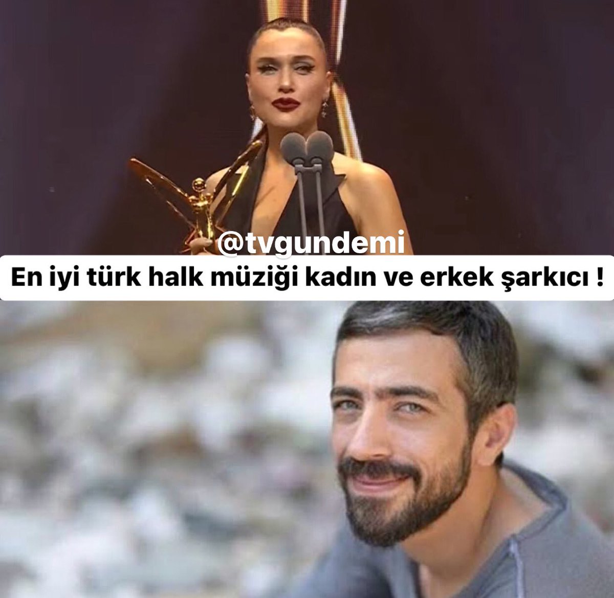 tvgundemi1's tweet image. En iyi Türk halk müziği kadın ve erkek şarkıcı ödüllerini kazananlar #ŞevvalSam ve #ResulDindar oldu tebrikler 👏