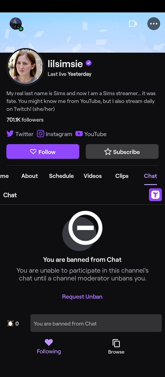 EmberZDawn's tweet photo. Keep this in mind that 2 years ago I got banned from her chat just because I'm unvaccinated. Her reason was "I don't want unvaccinated people in my chat." All I said was hi and this happened. Be aware people that she's on that side of twitch. https://t.co/ASpcKqHLuX