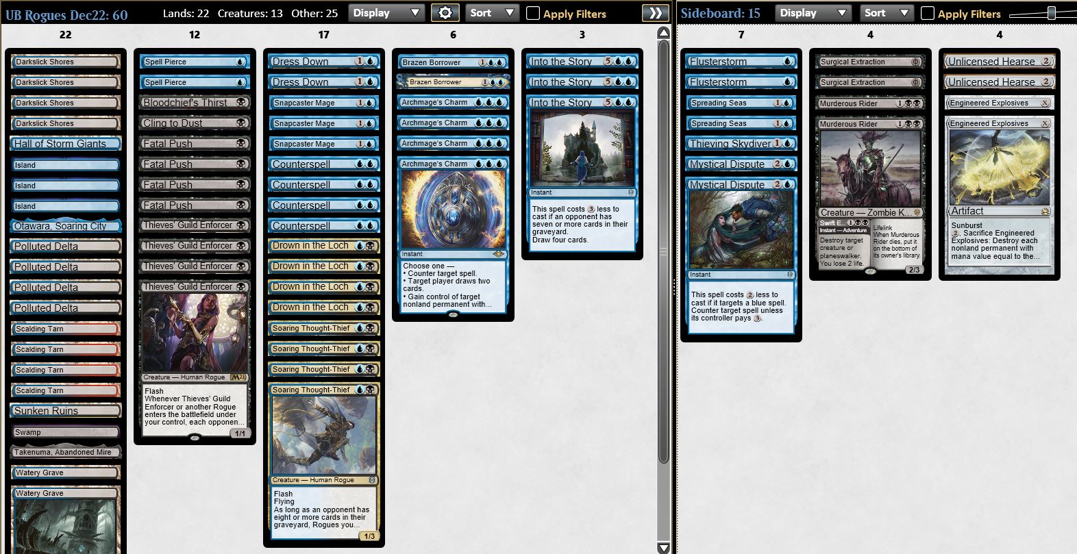 Sonkerz on Twitter "I decided to play UB Rogues in Modern for