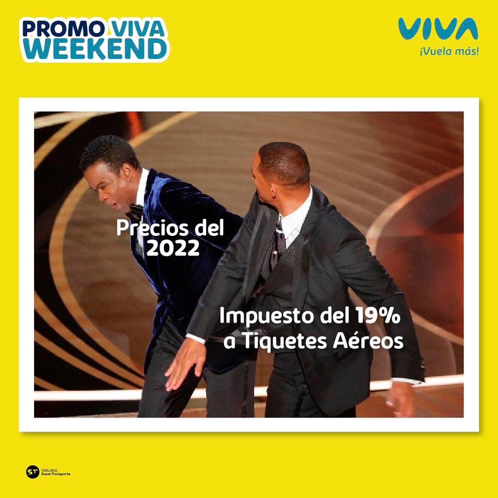 VivaAirCol's tweet photo. El 1 de enero vuelve el IVA del 19% para los tiquetes aéreos, adelántate al impuesto y compra ya en https://t.co/LQuZnxmV2A ✈️😉
#VuelaMas #VenAVolarConViva #VivaWeekend https://t.co/WxoNIDq3Nn