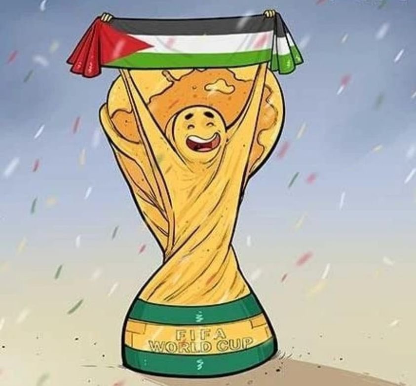 Palestine wins by its presence, by its voice, by its flag raised in #FIFAWorldCup    matches.❤️🇵🇸