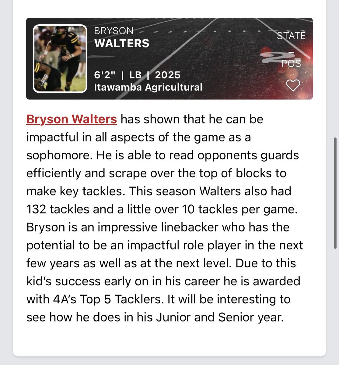 MamaJAWalters's tweet photo. THANK YOU to @PrepRedzone for the article on our boy @BrysonCWalters! We are thrilled with his sophomore season, but itโs time to grind now! #neversatisfied #DOWORK #GOONSquad #ITABoy @chriswalters10 @IAHS_FB
Full Article: https://t.co/Y0epNt2cHS https://t.co/BmEDM9QIpA