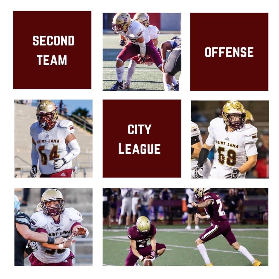 PointLomaFB's tweet photo. Congratulations to our 1st &amp; 2nd Team All City League Award Winners! We are proud of you all! https://t.co/tJWmxIfEY3