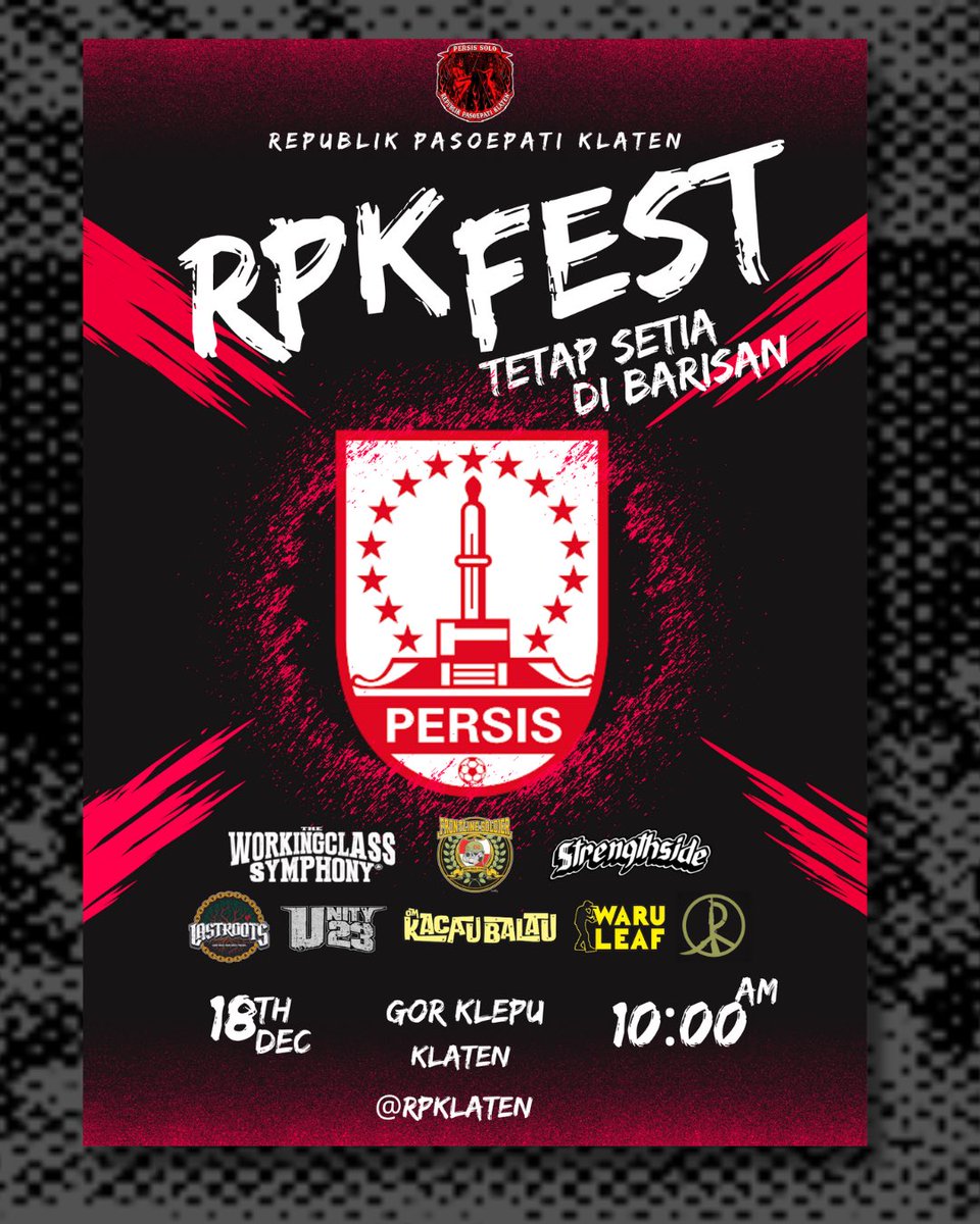pagarhijaumnhn's tweet photo. Anw, mengusung tema “Tetap Setia di Barisan”, @rpklaten akan menggelar RPK FEST pada 18 Desember 2022. 

Info selengkapnya bisa dipantau melalui akun @rpklaten 💥 https://t.co/VWcUjMsSqw
