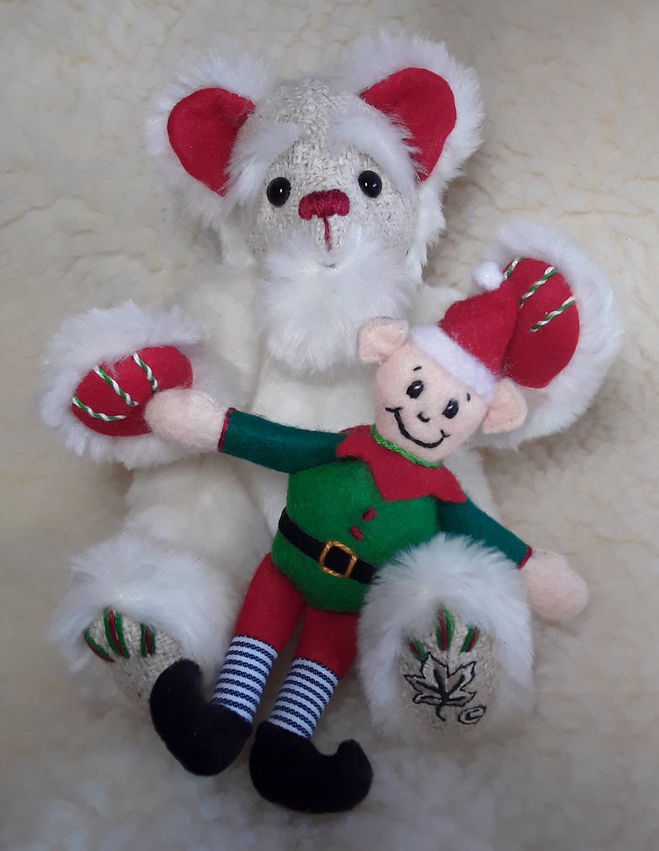 Ecobears's tweet photo. At last! 'Santa Paws' has arrived with 'Bear' the elf, from the North Pole. Bear has been very busy with his other elf friends making lots of toys in Santa Paws workshop. #storytelling #toys #ecobears #childrensbooks #animation #design #characters #ecobear https://t.co/IfKeLVC76c