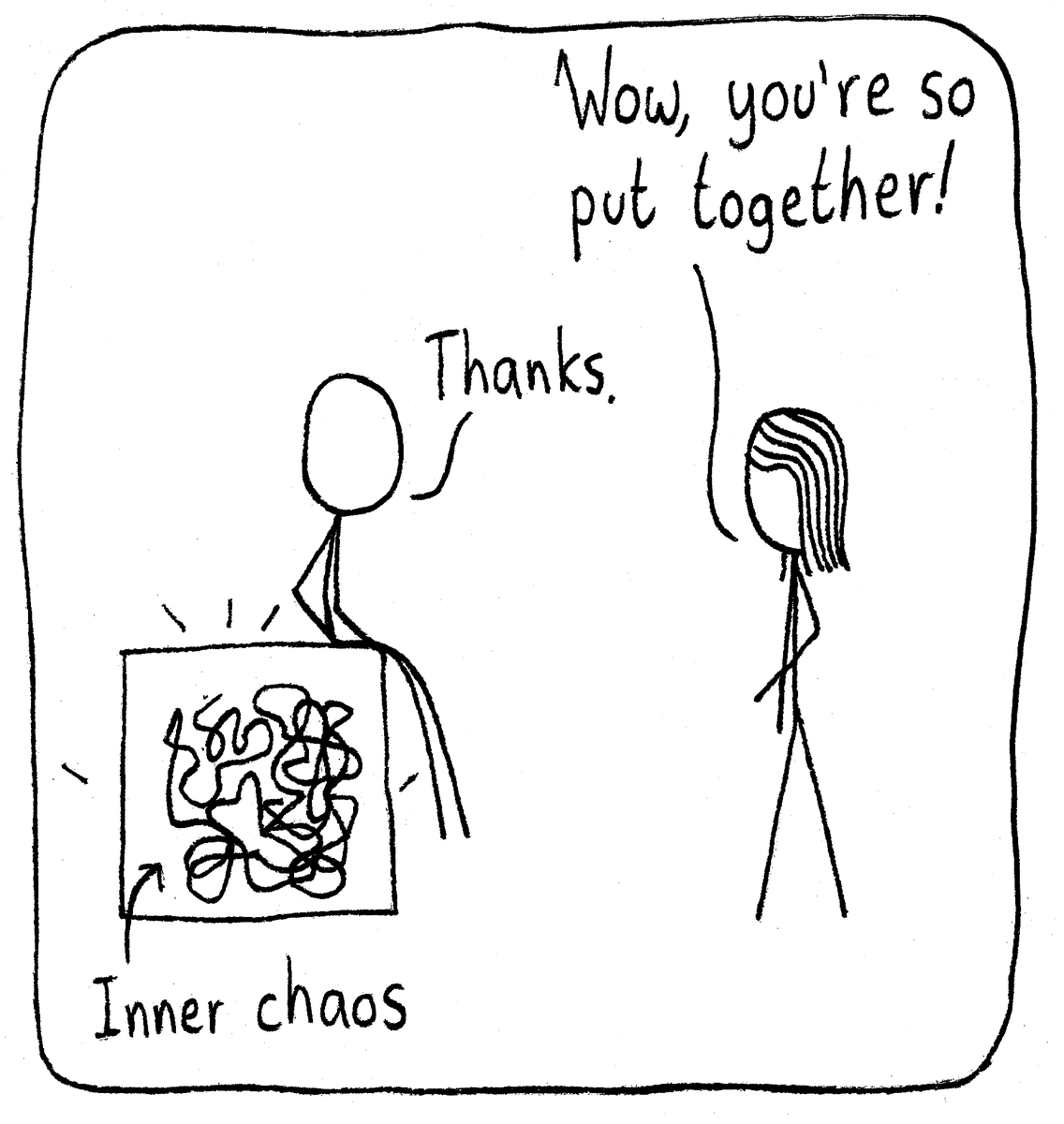 HandwavingComic's tweet photo. Chaos (Even when you see the success of others, they often have a similar box.) https://t.co/Vqlv7JfBhM