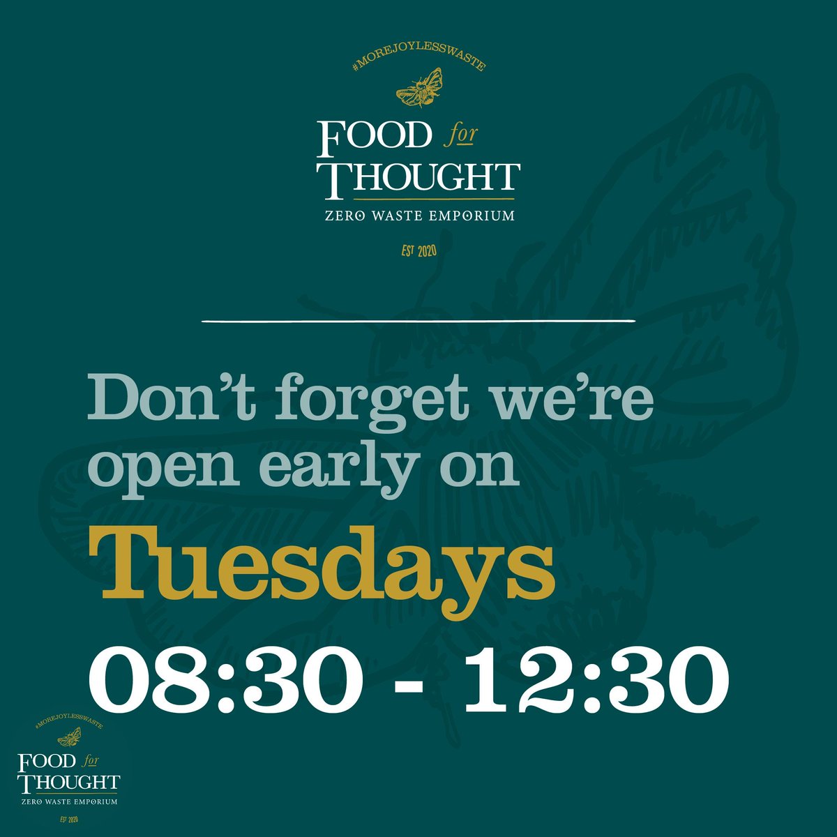 FoodThoughtNor's tweet photo. Prefer to visit us earlier?
Remember that we're open early on a Tuesday for all your refill, single-use plastic free, organic, eco, local loveliness!
See you 8:30am-12:30pm. I bet that we've got more than you think!
#zerowaste #sustainable #refillnotlandfill #reuse #repur... https://t.co/mcHb6FfvyZ