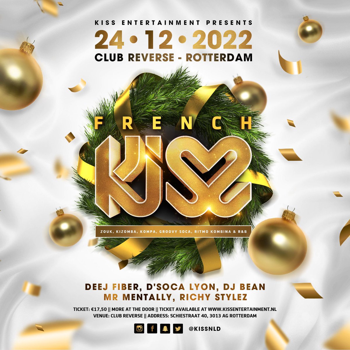KissNld's tweet photo. We know you’ve been craving a KiSS. So let us fulfill your desires!

🎟️ Get your tickets now: 
https://t.co/OtGE8XMHRR

#KiSS #FrenchKiSS #Rotterdam #KiSSNLD #Zouk #Kompa #Kizomba #GroovySoca #RitmoKombina #RnB https://t.co/tZfFAptf5A