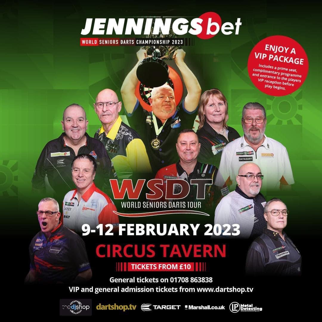 🚨 BOOK TICKETS ONLINE NOW 🚨 All Tickets & All Session 🎫 👉🏻 bit.ly/SeniorsWorlds23 The second Seniors World Championship as the legends return to the Tavern NOW WITH GLEN DURRANT ADDED Tickets from £10 for the# World Championship book now 🎫 👉🏻 bit.ly/SeniorsWorlds23