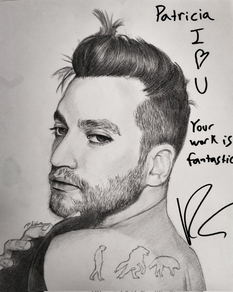 One more time one of my fave art of @RichardSHarmon. 💙
Today with his autograph. It means a lot for me. Thank you Richard. You're awesome.

Art inspired by amazing photos by @bradley206 of course 😍