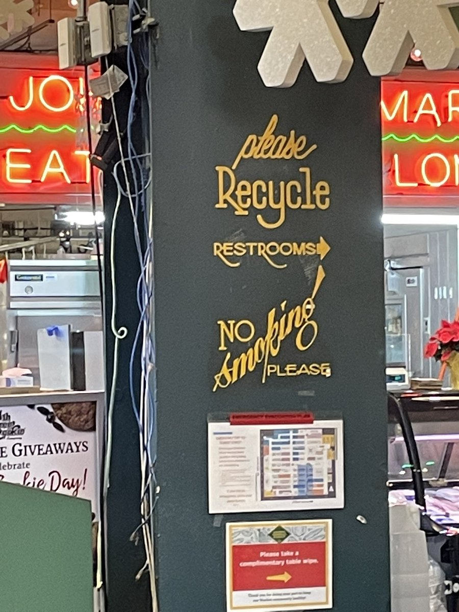 mitchellwal's tweet image. “Please recycle restrooms.” - Reading Market Terminal.