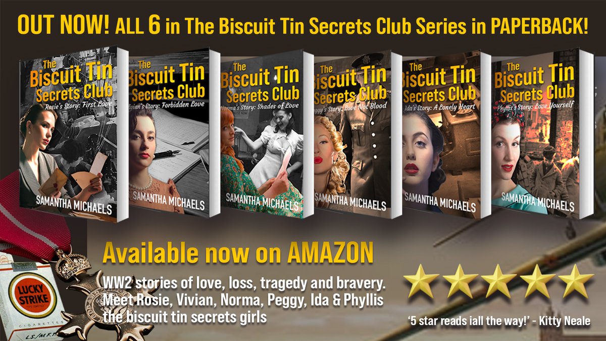 BookToScreenOnX's tweet photo. @JackDeanna Paperback reader? Happy to say @SamMichaelsGG
 brilliant WW2 #romancebooks are now all available in paperback!

A 6 book series charts the lives and loved of 6 women who meet in a parachute factory in war-torn London. 5 star reading!

https://t.co/7XFvKoaMxT

#christmasgiftideas https://t.co/8ZTQa0sBtg