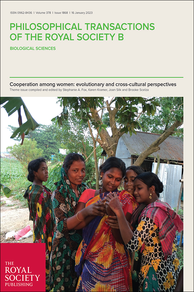 Royal Society Publishing (@rsocpublishing) on Twitter photo Read the new #PhilTransB theme issue today: 'Cooperation among women: evolutionary and cross-cultural perspectives'. ow.ly/VXT850LG0ko <a href="/sfox12/">Stephanie Fox</a> <a href="/jbsilk1/">Joan Silk</a> @bascelza <a href="/kstark8/">Katie Starkweather</a> @siobhanmattison <a href="/EdSeabright/">Ed Seabright</a> <a href="/SarahNAlami/">Sarah Alami | سارة علمي</a> <a href="/ts_kraft/">Thomas Kraft</a> <a href="/JennSmithSocBeh/">Jenn Smith 🌈🐺🐾🐭🐍</a> <a href="/abbeypage/">AbigailDoyle</a> Read the new #PhilTransB theme issue today: 'Cooperation among women: evolutionary and cross-cultural perspectives'. ow.ly/VXT850LG0ko <a href="/sfox12/">Stephanie Fox</a> <a href="/jbsilk1/">Joan Silk</a> @bascelza <a href="/kstark8/">Katie Starkweather</a> @siobhanmattison <a href="/EdSeabright/">Ed Seabright</a> <a href="/SarahNAlami/">Sarah Alami | سارة علمي</a> <a href="/ts_kraft/">Thomas Kraft</a> <a href="/JennSmithSocBeh/">Jenn Smith 🌈🐺🐾🐭🐍</a> <a href="/abbeypage/">AbigailDoyle</a>