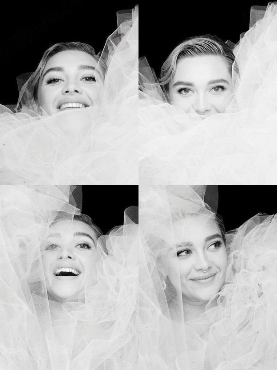 florence pugh in black &amp; white