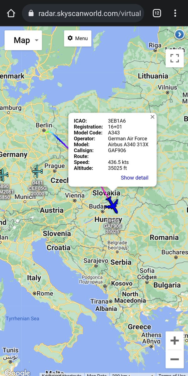 scan_sky's tweet photo. German Air Force 🇩🇪 - A340-313X - 16+01 - #GAF906

Departed From Berlin Brandenburg Airport 🇩🇪. 

Aboard Is German Foreign Minister Annalena Baerbock 🇩🇪 Who's Heading To India 🇮🇳 For A 2 Day Visit.

Baerbock Will Meet With India External Affairs Minister S Jaishankar. https://t.co/9YShK2uUNJ