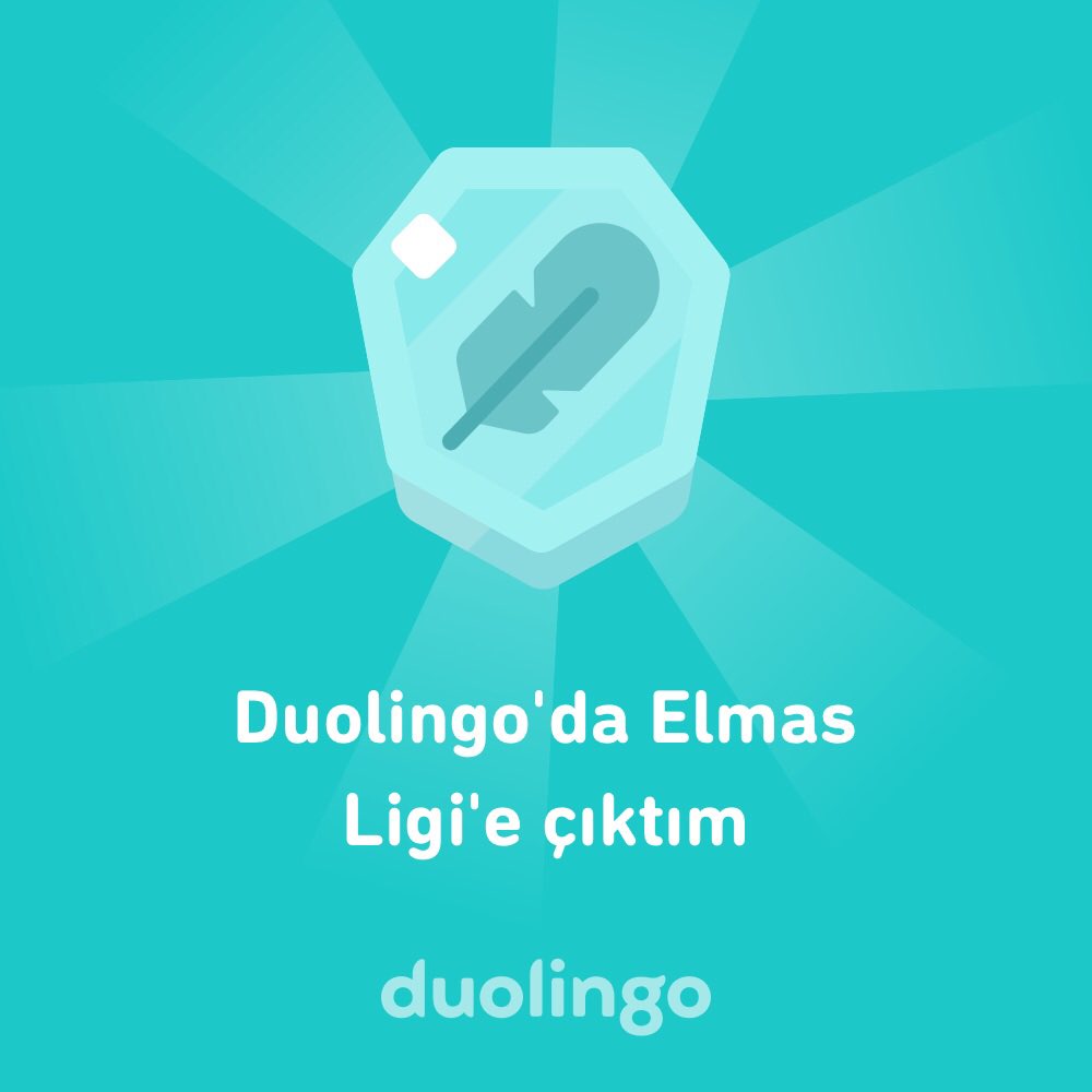 Elmas ligde ilerliyorum yaşasın doulingo