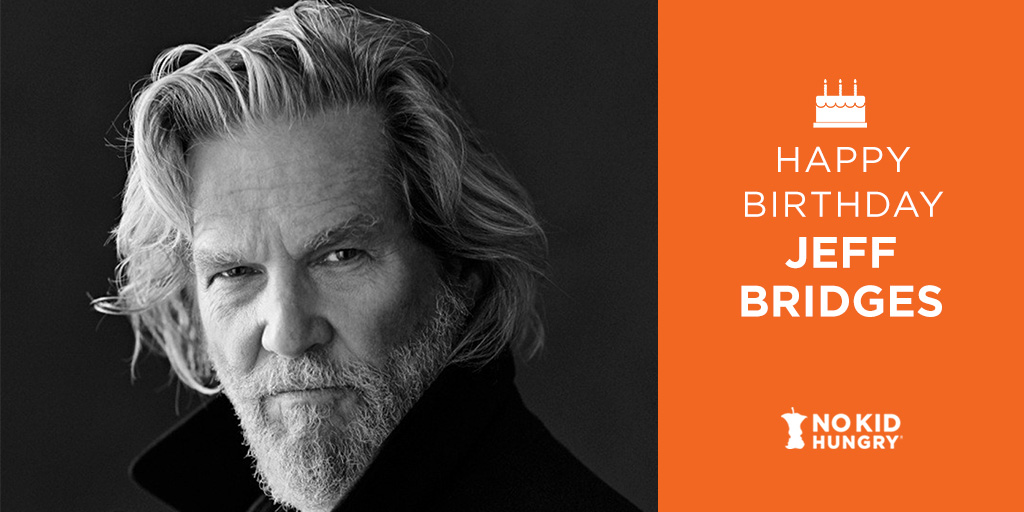 Today is a very special day! 🎉

Help team #NoKidHungry wish a this national treasure and our national spokesperson, @thejeffbridges a very happy birthday! Thank you for being an amazing #HungerHero for millions of kids and teens across the country!