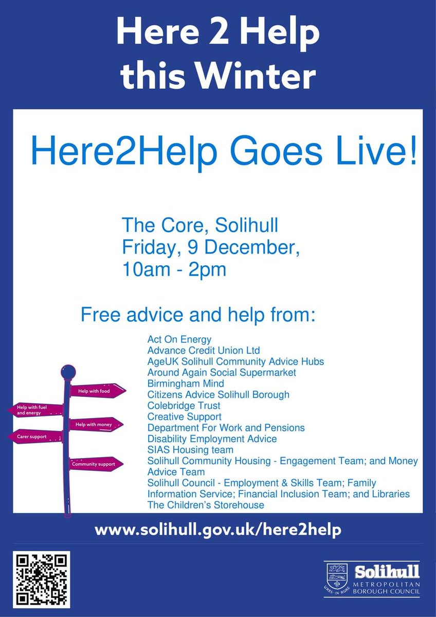 colebridgetrust's tweet photo. We'll be at The Core in Solihull on Friday, 9th December sharing useful information about how to access support during the winter months.
If you need help before then, please do not hesitate to contact us by calling 0121 448 0720 or emailing enquiries@colebridge.org
#Here2Help https://t.co/x6huCB6iK8