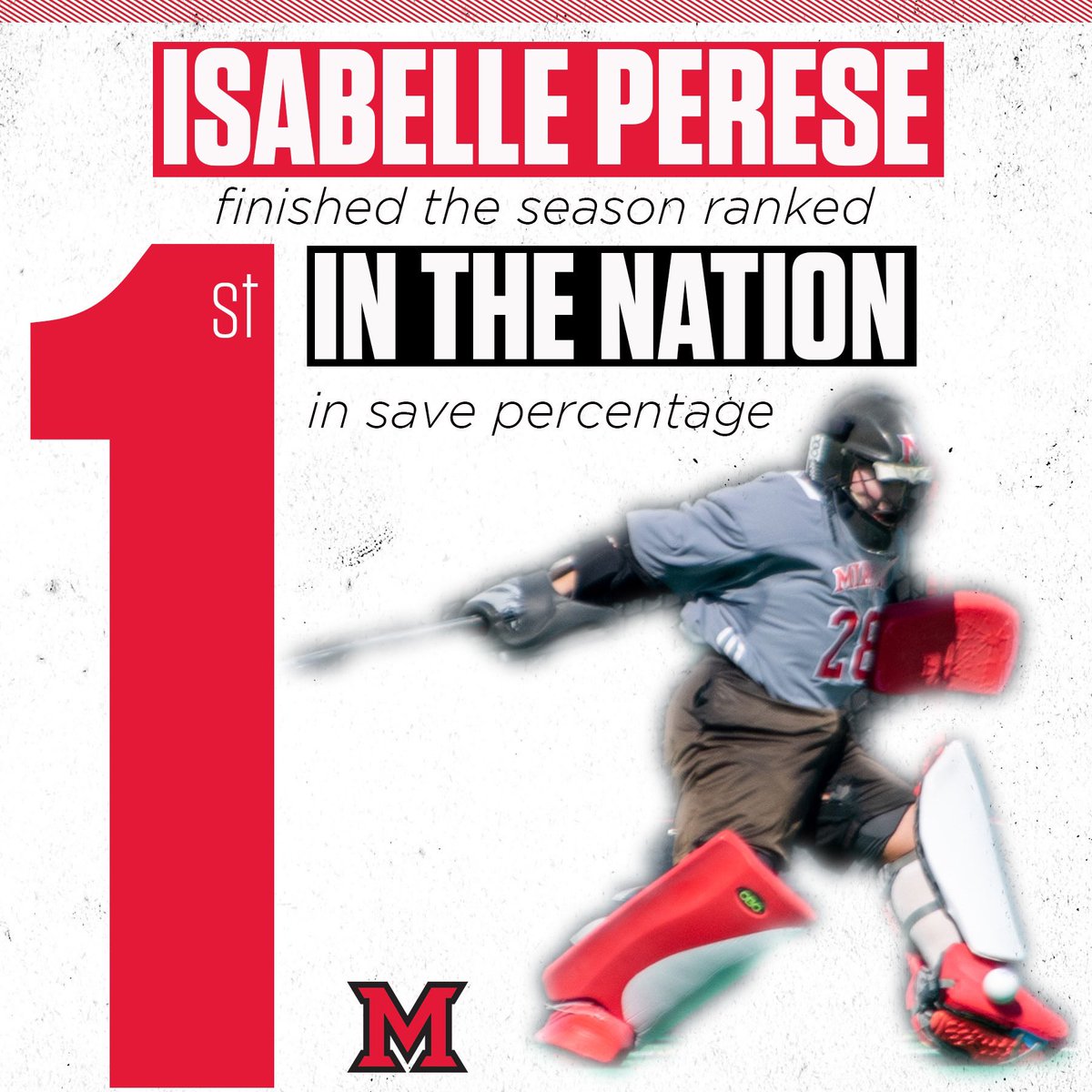 So incredibly proud of Isabelle and the entire team for this accomplishment. To face a top schedule and still post numbers like this is incredible. Truly an elite keeper who has developed into one of the best in the nation! #GraduatingChampions