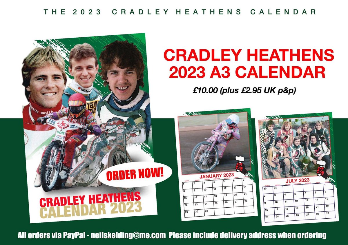 HEATHENS 2023 A3 CALENDARS | Looking for that last minute Christmas present for the Cradley fan in your life? The 2023 Heathens calendar is now available. Details 👇