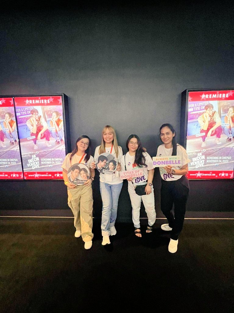 We're happy & 24ever kilig for you Titas & other bubblies & solids! Thank you for your efforts in all #DonBelle ganaps in UAE. The #AnInconvenientLove special screenings there were a success! Dasurvvv! 💜💚🧡

#AILovesDubai #AnInconvenientLoveNowShowing   
#AlwaysWithDONBELLE