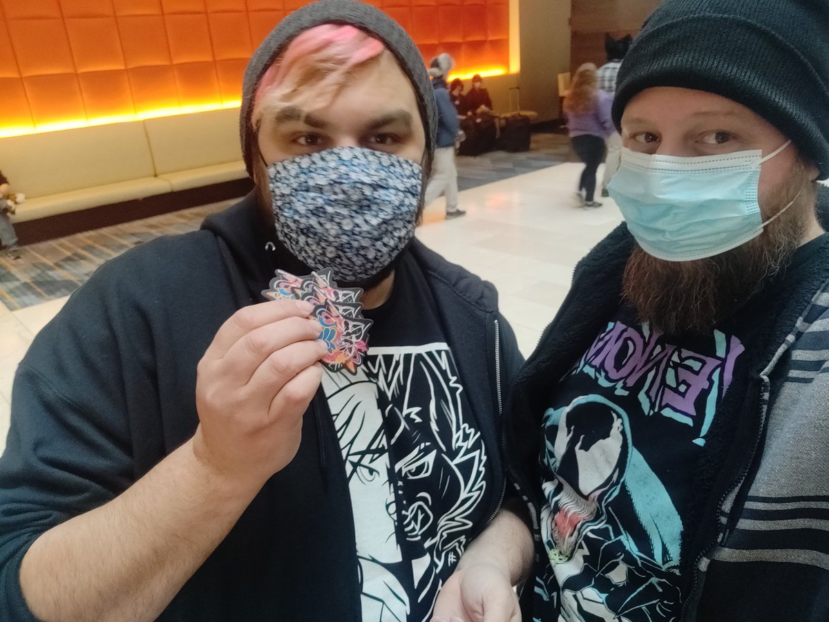 azethyl's tweet photo. Leaving MFF.  Hope everyone had a great con.  Was fun meeting new people and making new friends.  We gave away all our stickers and a handful of bandanas.  All around positive experience! https://t.co/1mgTrKMfQp