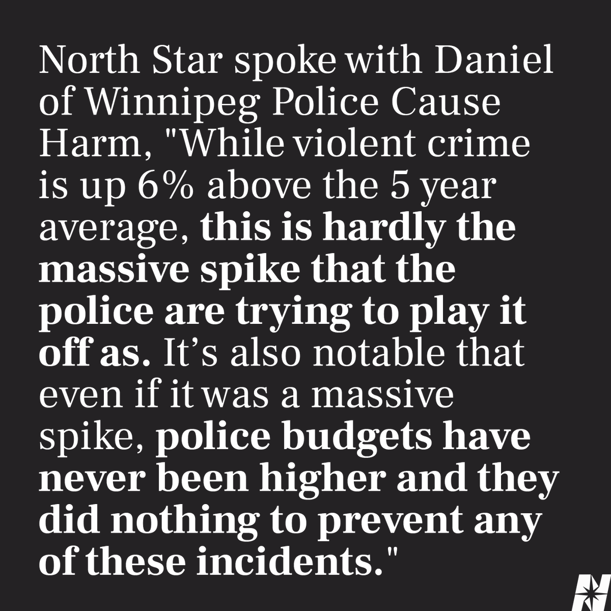 NewsNorthStar's tweet photo. (1/3) While the #overdose rate in #Winnipeg is reaching new highs, the #Stefanson #government has decided to prioritize a 3.2 million dollar #police initiative that would only worsen the problems faced by the population, according to an #activist from Winnipeg Police Cause Harm. https://t.co/tijgrnhRBw