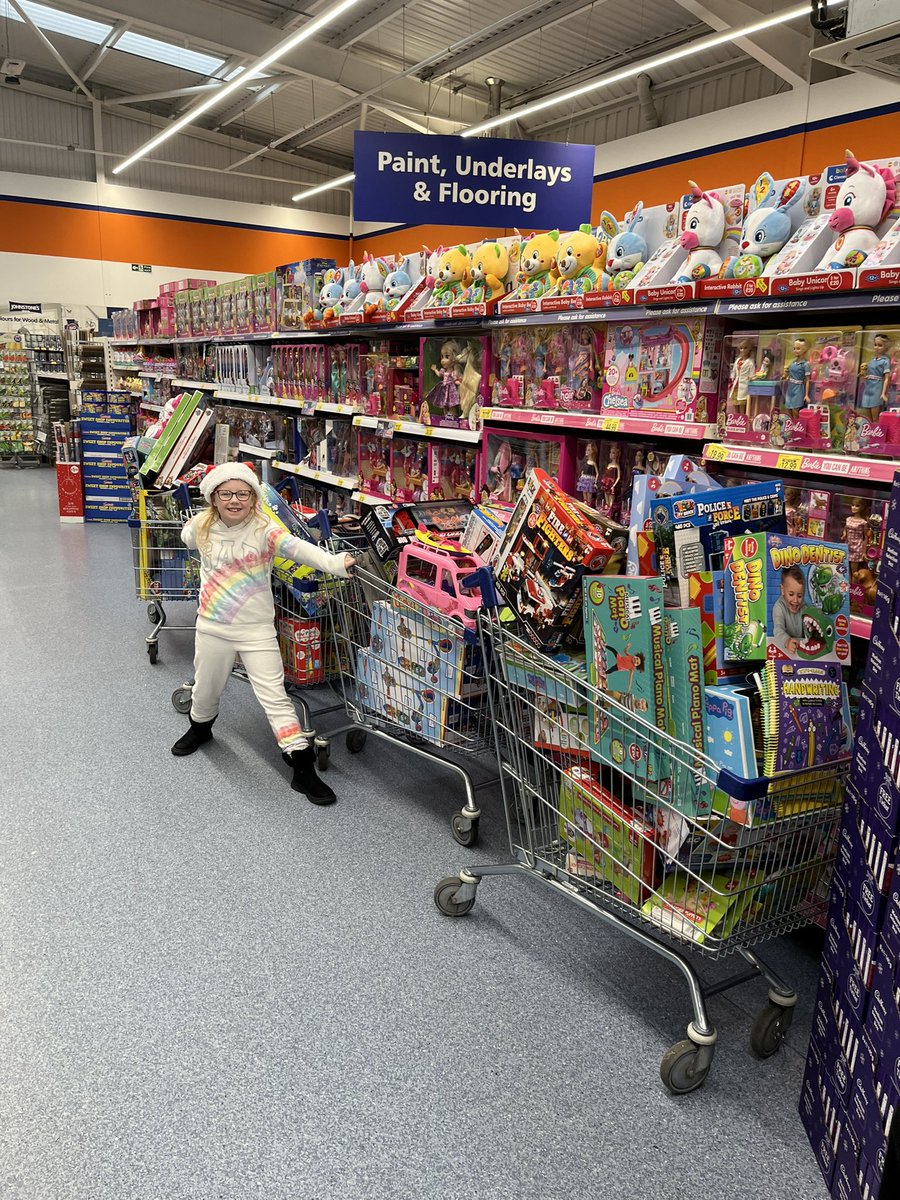 My 8 year old has raised money all year for @WeActTogether #Tamesidetoyappeal & raised £1100! So proud of her! Went and bought all the toys today to donate @newsintameside @GMB @tamesideradio @thismorning @LisaHannibal