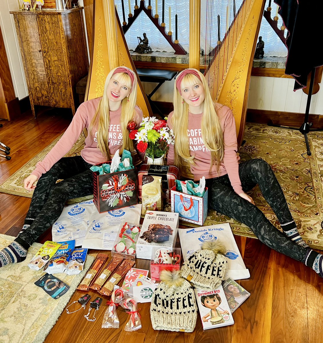 Aw Thank you for the warm welcome for our first Christmas concert of the season in Wisconsin! Special thanks to Brenda and Bill, Ken K, Wade C, Janet and Mark M for the sweet gifts for us, mom, and King Grayling! 💙💙