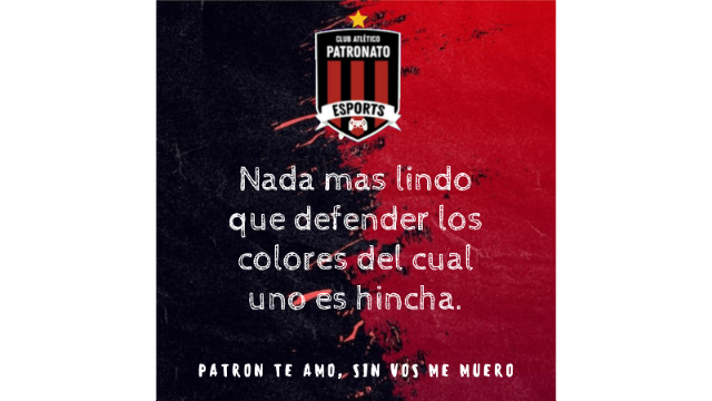 Estamos cumpliendo el sueño de representar a @clubpatronatooficial en las competencias virtuales 11vs11.
Comenzamos el camino con la ilusion de llevar el club a lo mas alto. Defendiendo estos colores que llevamos en el corazon.
#patronteamosinvosmemuero