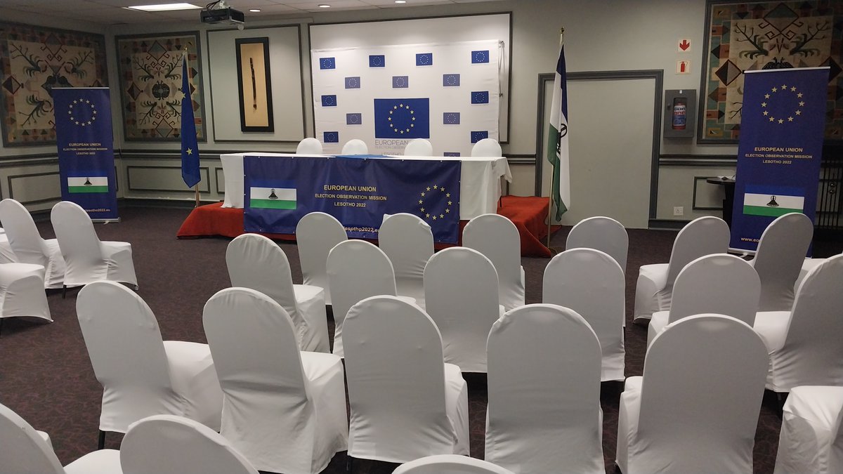 eueomlesotho22's tweet photo. Chief Observer Ignazio Corrao of the European Union Election Observation Mission (EU EOM) will present the Final Report of the EU EOM at a press conference tomorrow Monday, 5 December, at 11 am. You can follow the press conference online: https://t.co/A0n8axnDcC https://t.co/f8oxdO3Mp0