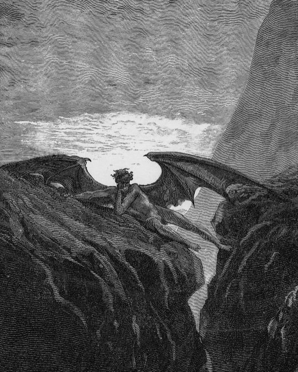 nostalgiaa's tweet photo. lucifer by gustave doré https://t.co/7StYHi03PC