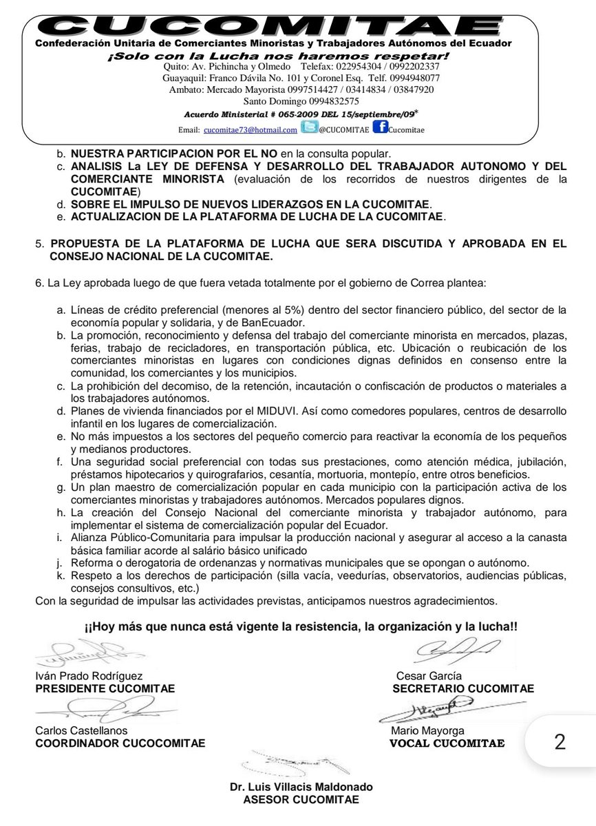 cucomitae73's tweet photo. La LEY DE DEFENSA Y DESARROLLO DEL TRABAJADOR AUTONOMO Y DEL COMERCIANTE MINORISTA aprovada con 118 VOTOS por lá ASAMBLEA una VICTORIA POLITICA de la organización, unidad y lucha de la #CUCOMITAE bajo la correcta y revolucionaria dirección del PCMLE, el MPD y la @UnidadPopularUP https://t.co/pfEF2LCd30