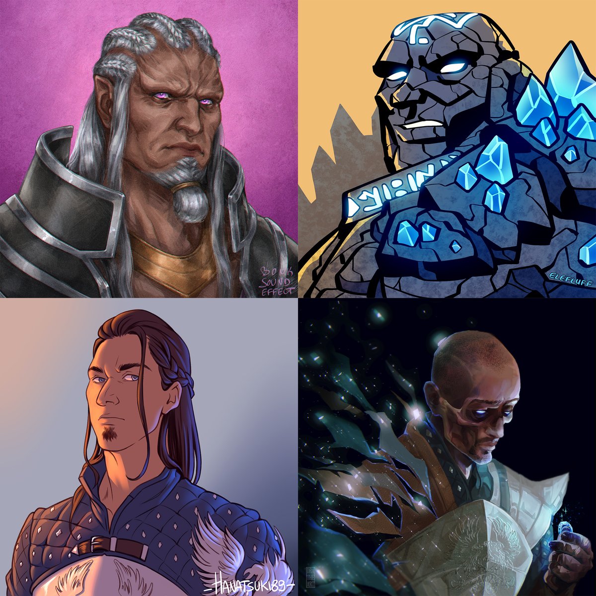bioware's tweet photo. Check out some of the amazing art that was created to help us celebrate #DragonAgeDay.
Sten by @BonkS0undEffect
Shale by @Elefluff
Nathaniel by @Hanatsuki89
Justice by @Drathe90
Anders by @Llysaan
Carver by @_Eleonorp
Bethany by @GreenfinchG
Aveline by @Matchamori https://t.co/GP6DBJv03v