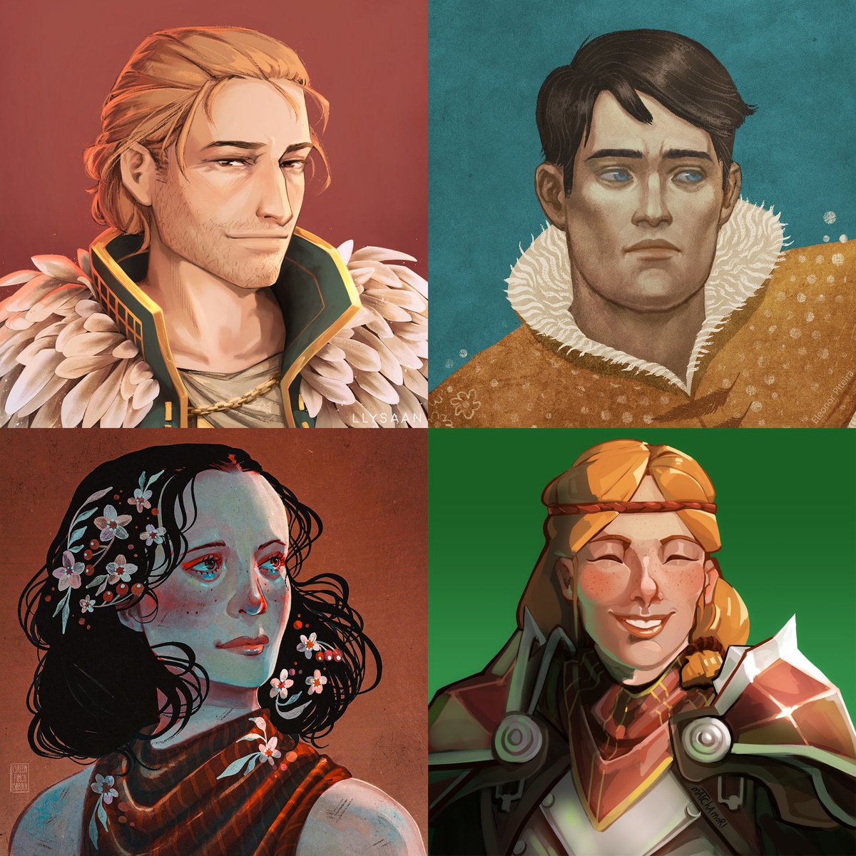 Check out some of the amazing art that was created to help us celebrate #DragonAgeDay.
Sten by @BonkS0undEffect
Shale by @Elefluff
Nathaniel by <a href="/Hanatsuki89/">Hana</a>
Justice by <a href="/Drathe90/">Drathe</a>
Anders by @Llysaan
Carver by @_Eleonorp
Bethany by <a href="/GreenfinchG/">Greenfinchg Illustrations 🪶</a>
Aveline by @Matchamori