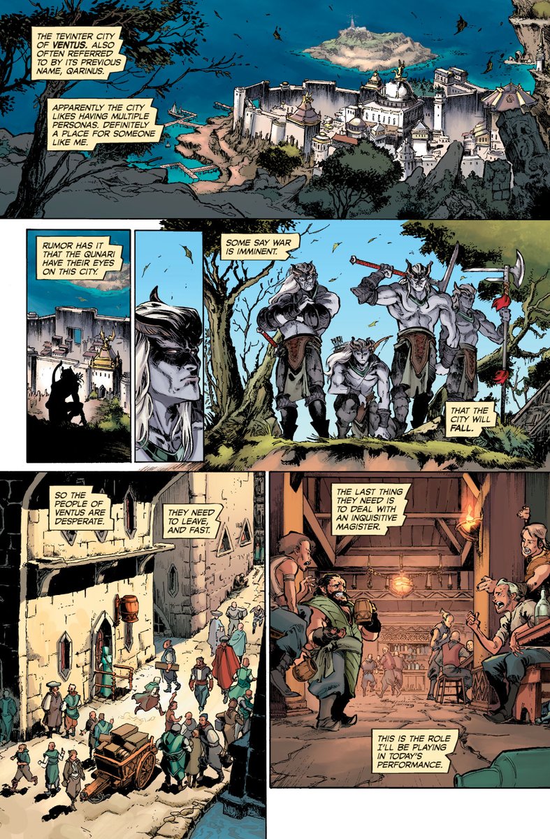 The trilogy that pits Fenris and the Inquisition against the Venatori for the fate of Thedas is collected in a new hardcover edition, Dragon Age: Wraiths of Tevinter: bit.ly/3dRO5E3

By <a href="/ndefilippis/">Nunzio DeFilippis</a>, <a href="/CWWeir/">Christina Weir</a>, <a href="/FurukawaHeinz/">Fernando Heinz Furukawa</a>, <a href="/atiyehcolors/">Michael Atiyeh</a>, and @SachinTeng #dragonage