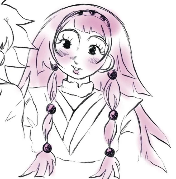 when a piece of media has a girl who is pink  