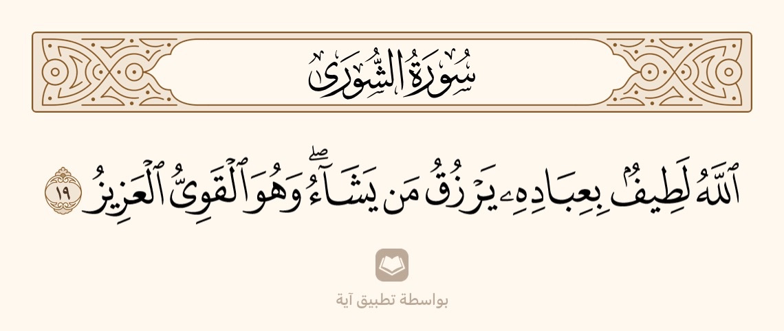 "ومن لطفه أن قيَّض لعبده كل سبب يعوقه ويحول بينه وبين المعاصي، حتى إنه تعالى إذا علم أن الدنيا والمال والرياسة، ونحوها مما يتنافس فيه أهل الدنيا، تقطع عبده عن طاعته، أو تحمله على الغفلة عنه، أو على معصيةٍ صرفها عنه، وقَدَر عليه رزقه، ولهذا قال هنا: ﴿يرزق من يشاء﴾".

 -السعدي