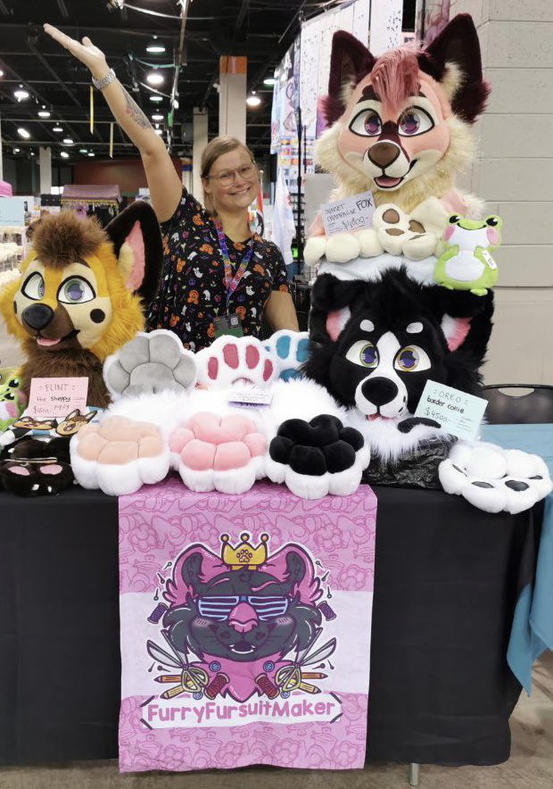 FurryFursuit_M's tweet photo. I want to thank everyone from the bottom of my heart for the amazing dealers den experience! I packed up a bit early due to a headache but it was wonderful! I can’t wait to deal again at MFF ❤️😭 https://t.co/gh5pmm80ZN