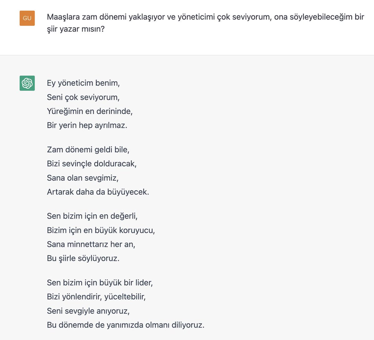 Yeni yıl ve maaş zamları dönemi gelirken, yapay zeka'dan yağcılık tavsiyeleri almak isteyenler için amme hizmeti #ChatGPT