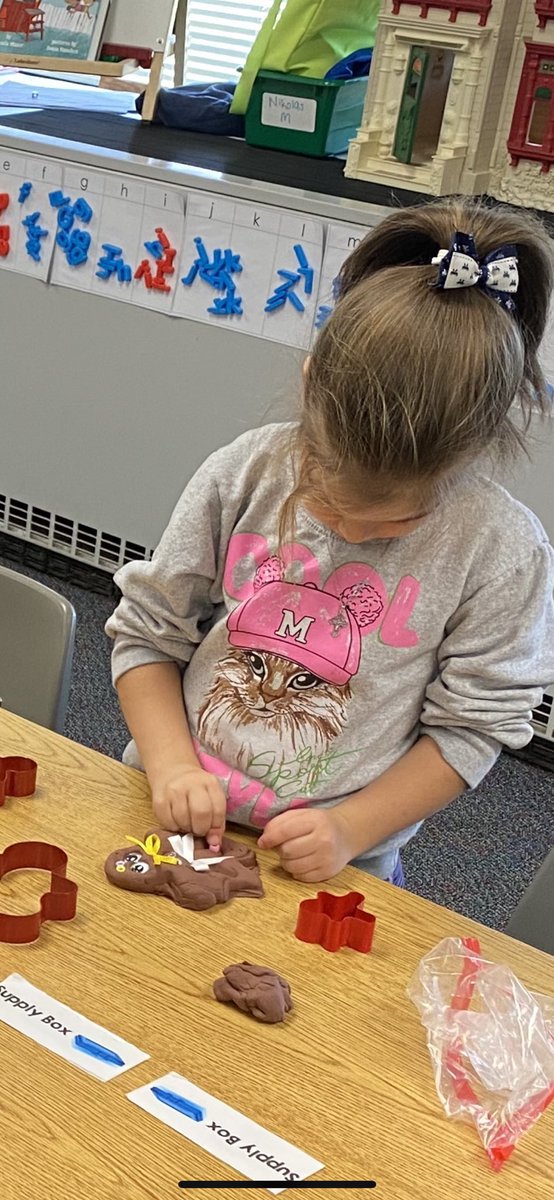 Kathy_Riesing's tweet photo. Gingerbread centers are underway in kindergarten!! @DrydenSchool #GingerbreadFun https://t.co/F3ipF5Wlbg