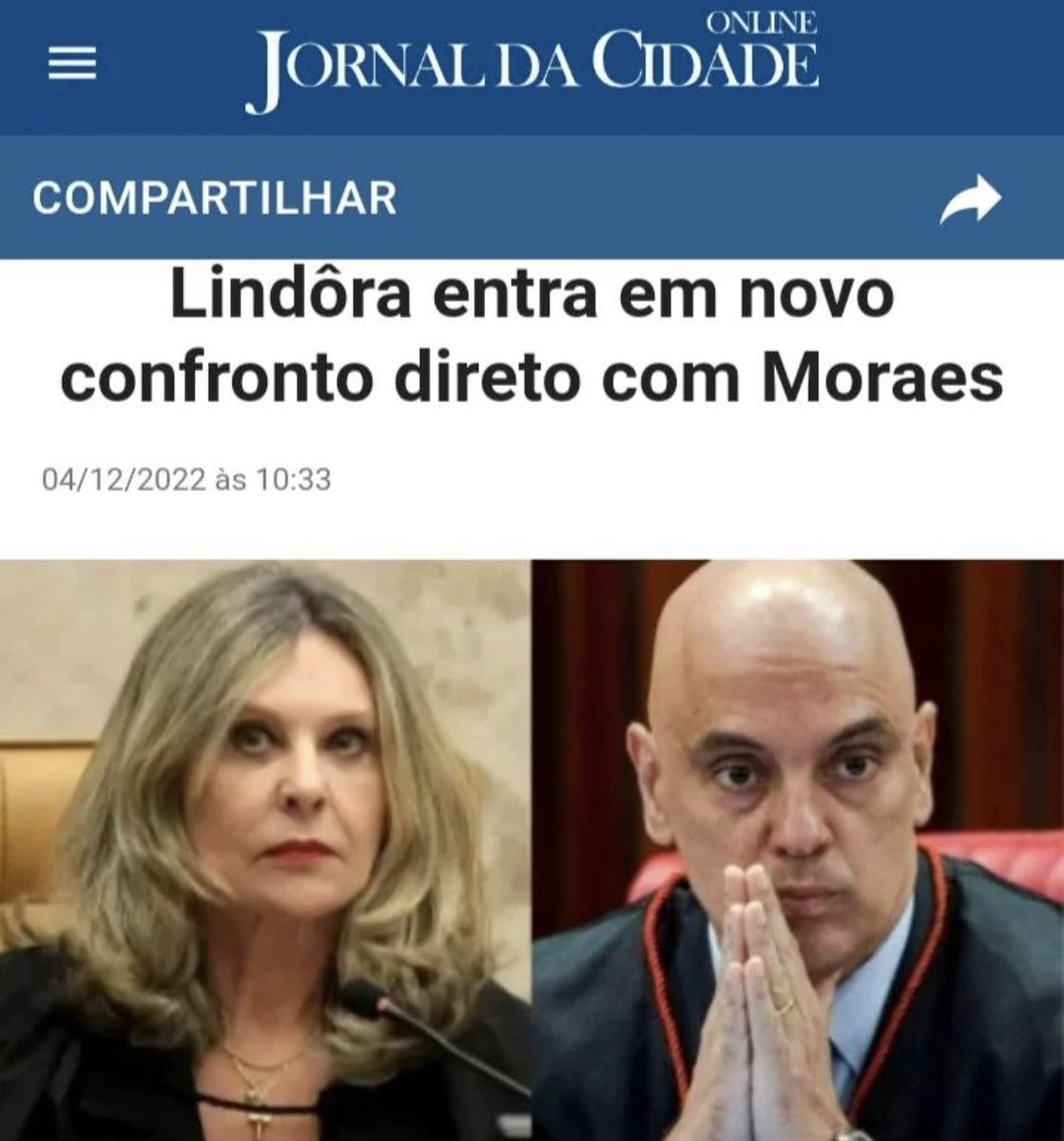 Ela rejeitou pedido p/ q fossem aplicadas multas a manifestantes contra à volta de Lula à presidência.
A PGR tb avisou ao min.q individualizar responsabilidades dentro das manifestações contra Lula n faz parte das atribuições do STF.Muito menos,a aplicação de medidas coercitivas.