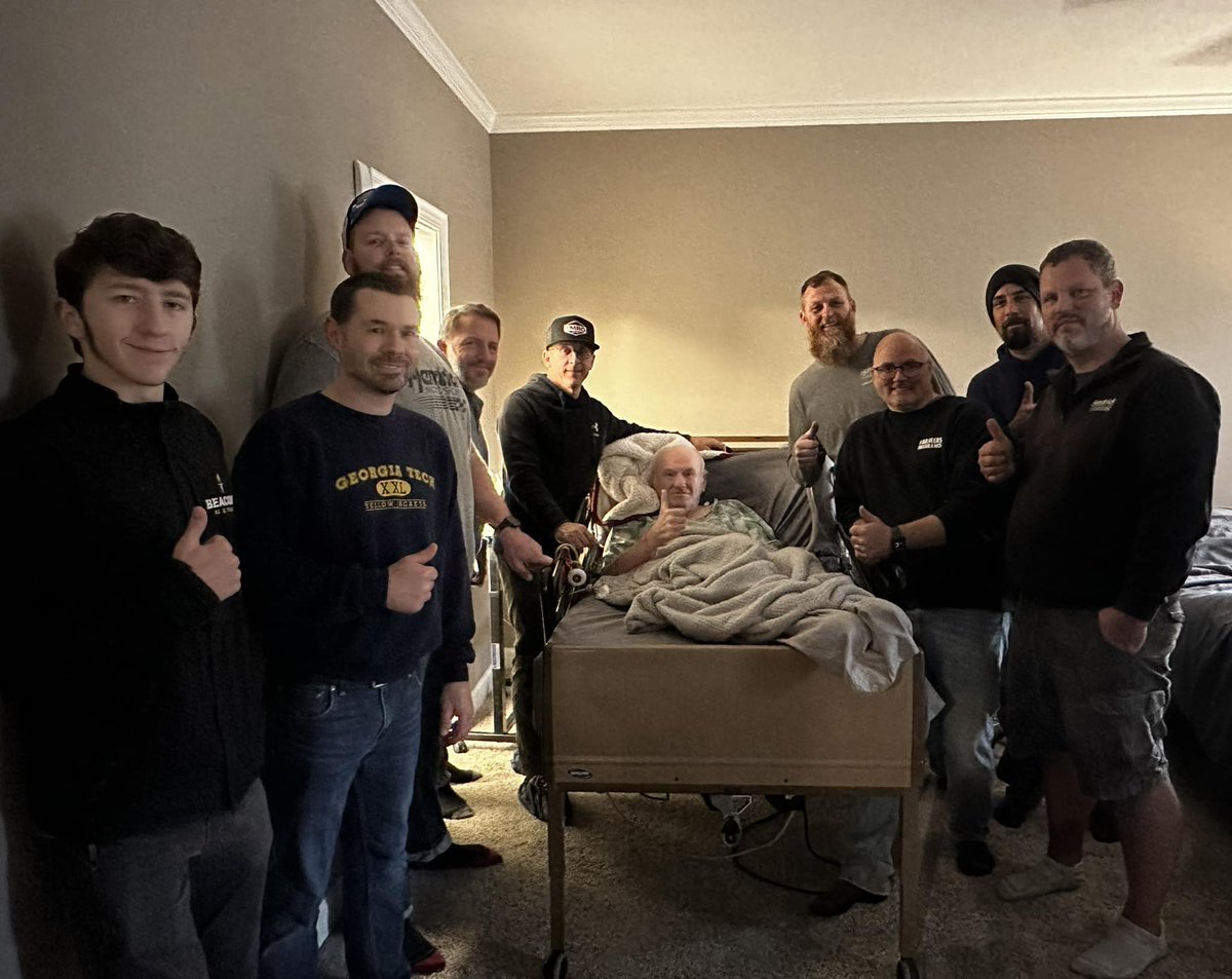 This group of amazing <a href="/TeamHendrick/">Hendrick Motorsports</a> guys help around, jumpstart 2 vehicles with dead batteries, blew leaves, started Camaro, organized stuff and cleared out the garage of junk. My heart is full. Thank you each and everyone for your caring and love for Jim and our family. #ENDALS