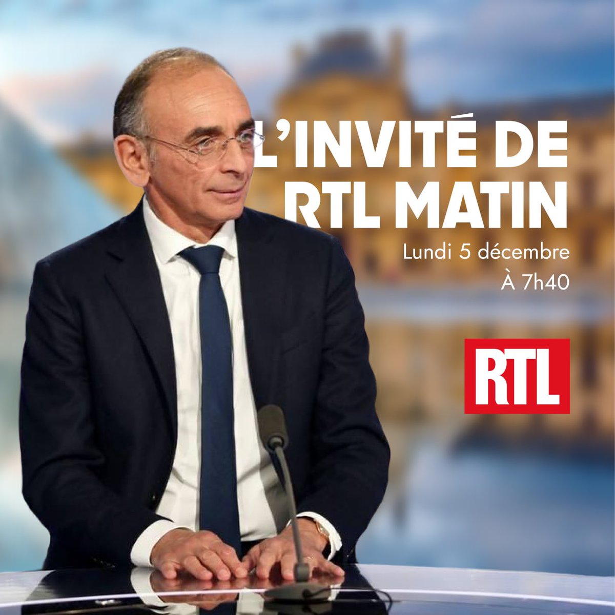 ZemmourHU's tweet photo. Találkozunk holnap, 7:40-kor az RTL-en!

#AnniversaryReconquest #RTLMatin https://t.co/D6FBW1isTp