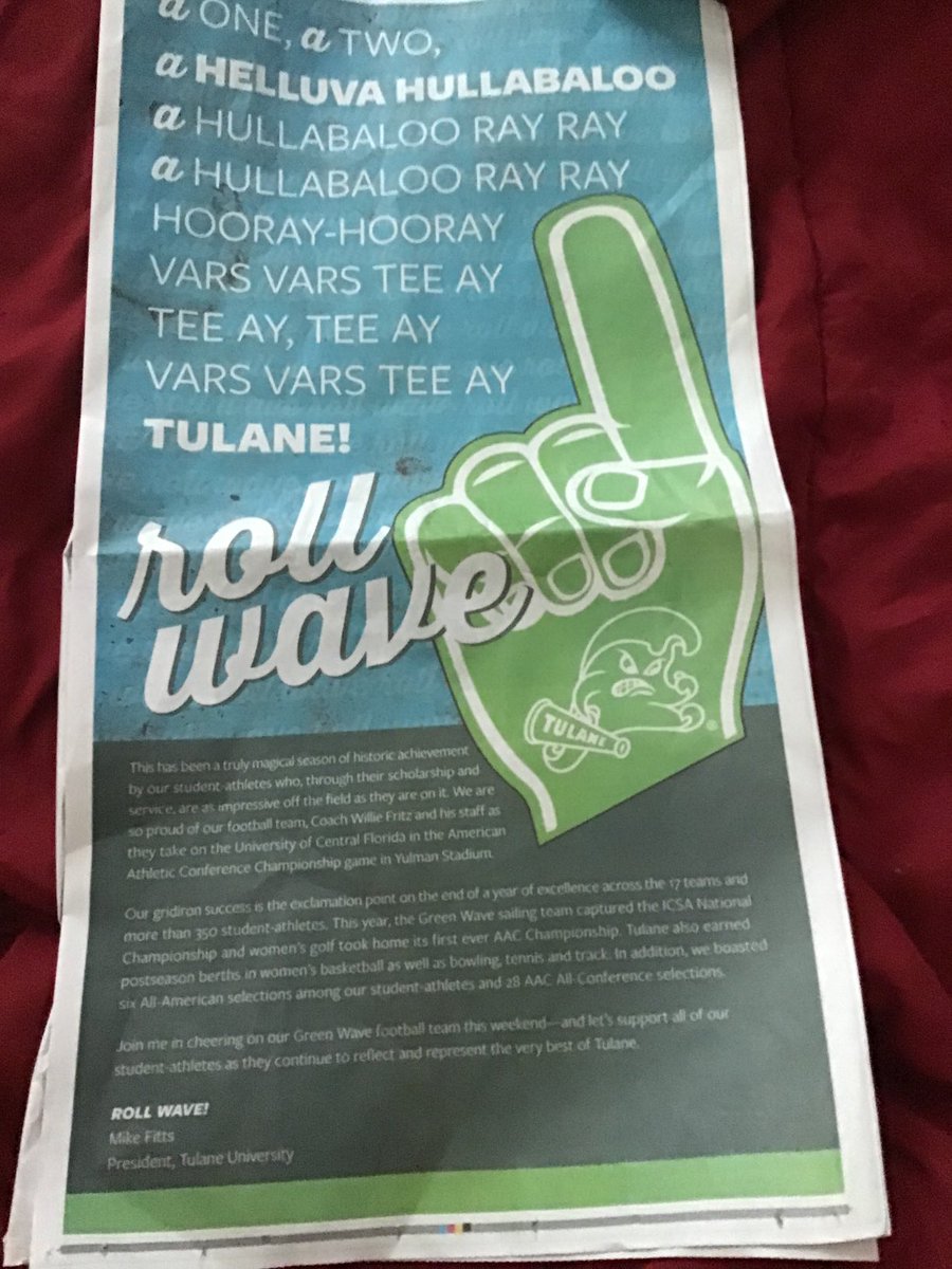 bteitleman's tweet photo. Unfortunately, only the audacious are welcome ⁦@Tulane⁩. Makes me sad. https://t.co/CJ9TugPuWb
